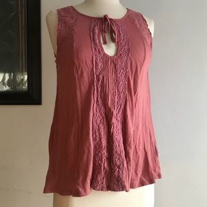 Anthropologie Blush Embroidered Bohemian Top